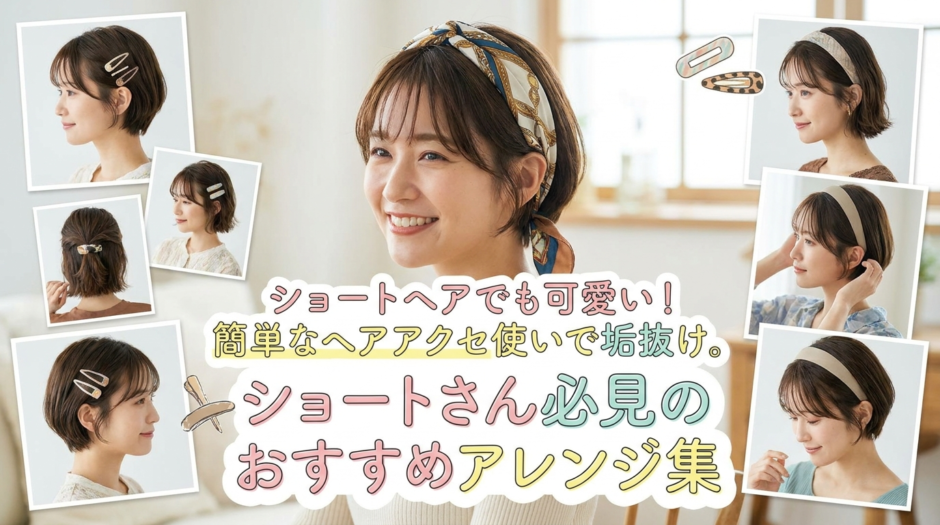 ショートヘアでも可愛い！簡単なヘアアクセ使いで垢抜け。ショートさん必見のおすすめアレンジ集