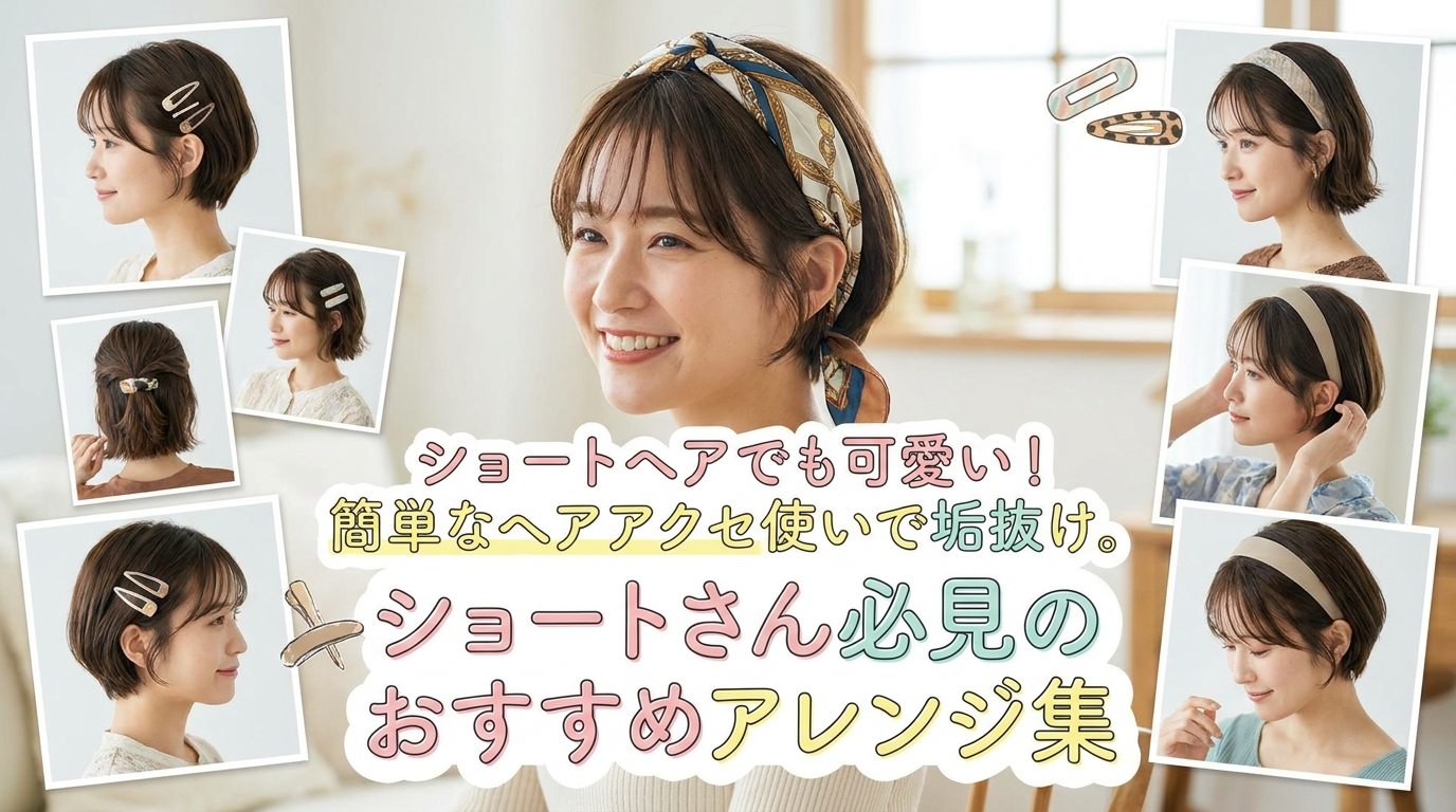 ショートヘアでも可愛い！簡単なヘアアクセ使いで垢抜け。ショートさん必見のおすすめアレンジ集