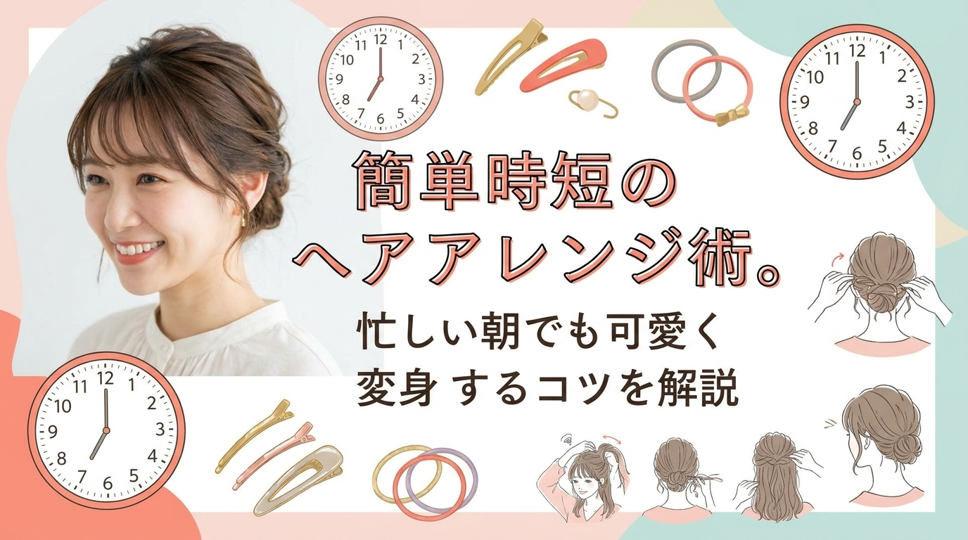簡単時短のヘアアレンジ術。忙しい朝でも可愛く変身するコツを解説