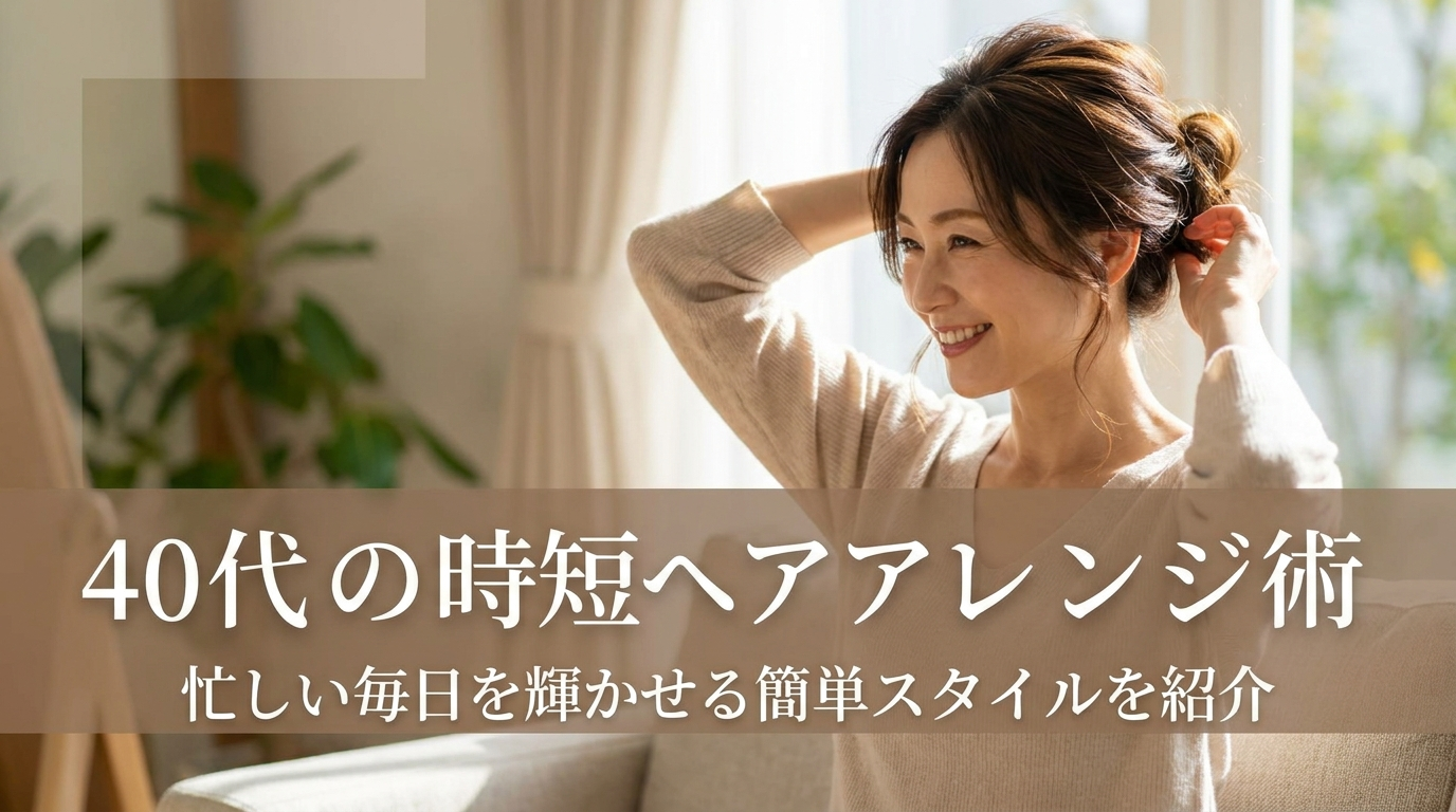 40代の時短ヘアアレンジ術。忙しい毎日を輝かせる簡単スタイルを紹介