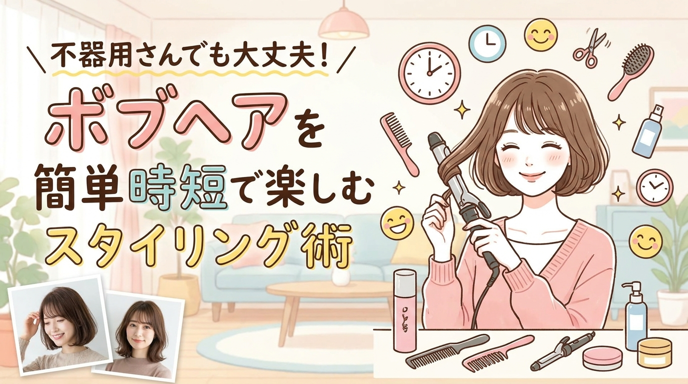 不器用さんでも大丈夫！ボブヘアを簡単時短で楽しむスタイリング術