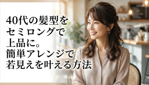 40代の髪型をセミロングで上品に。簡単アレンジで若見えを叶える方法