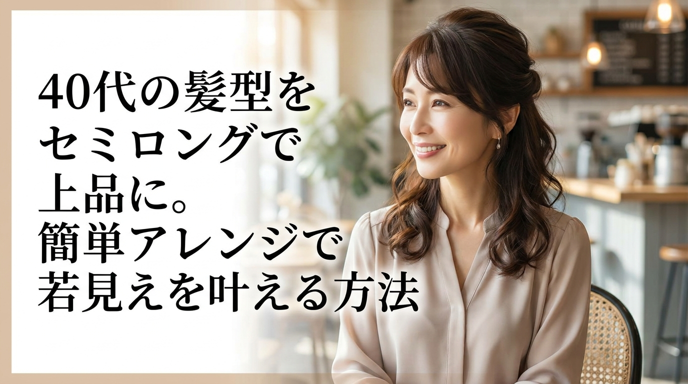 40代の髪型をセミロングで上品に。簡単アレンジで若見えを叶える方法