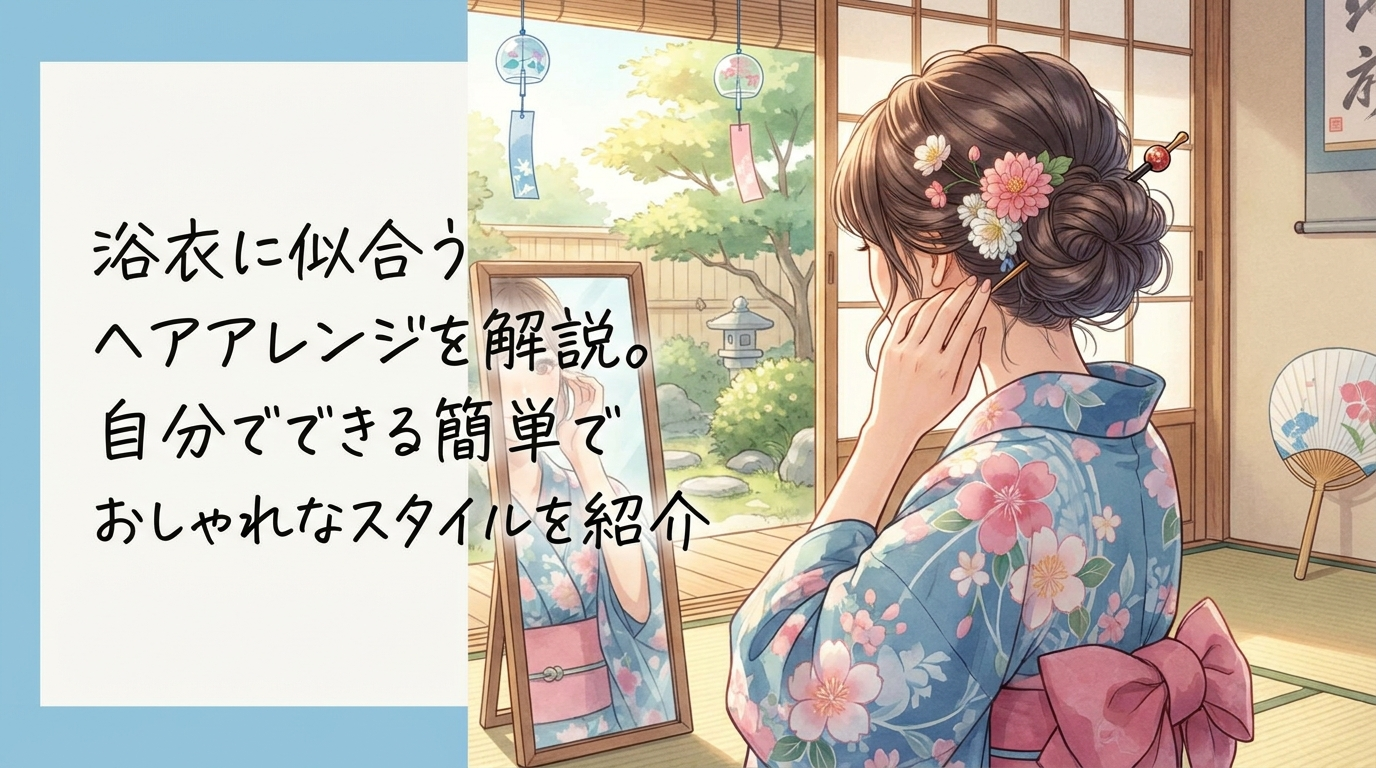 浴衣に似合うヘアアレンジを解説。自分でできる簡単でおしゃれなスタイルを紹介