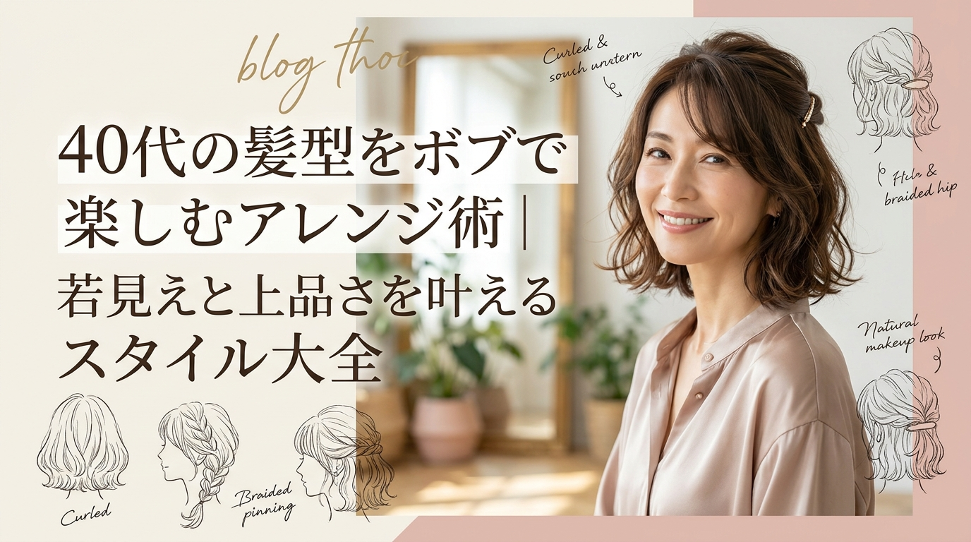 40代の髪型をボブで楽しむアレンジ術｜若見えと上品さを叶えるスタイル大全