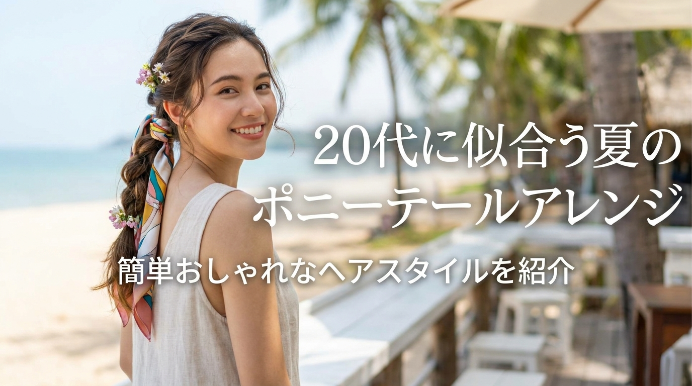 20代に似合う夏のポニーテールアレンジ。簡単おしゃれなヘアスタイルを紹介