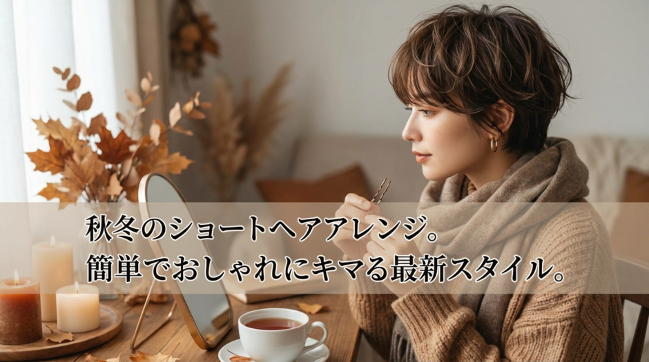 秋冬のショートヘアアレンジ。簡単でおしゃれにキマる最新スタイル。