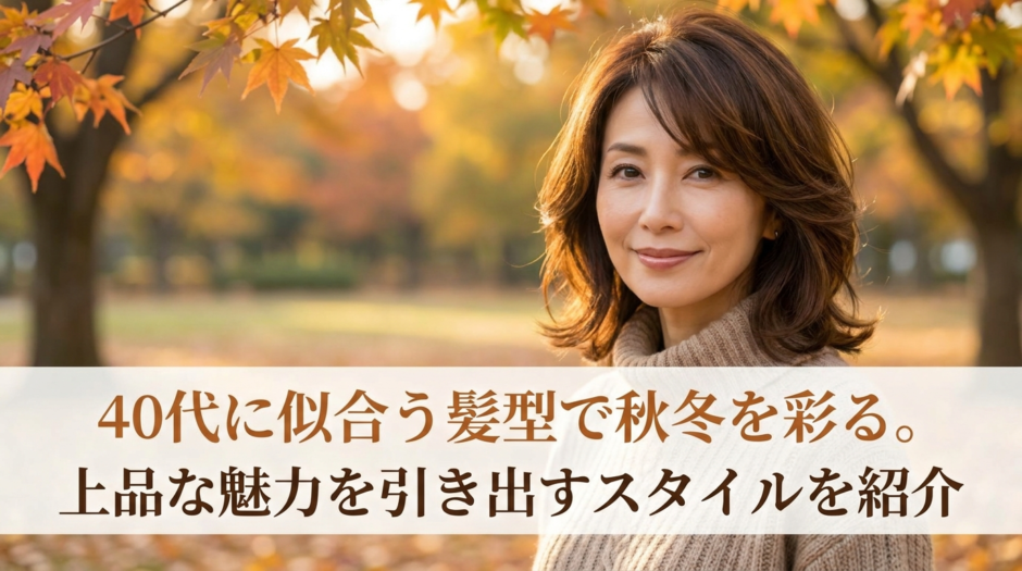 40代に似合う髪型で秋冬を彩る。上品な魅力を引き出すスタイルを紹介