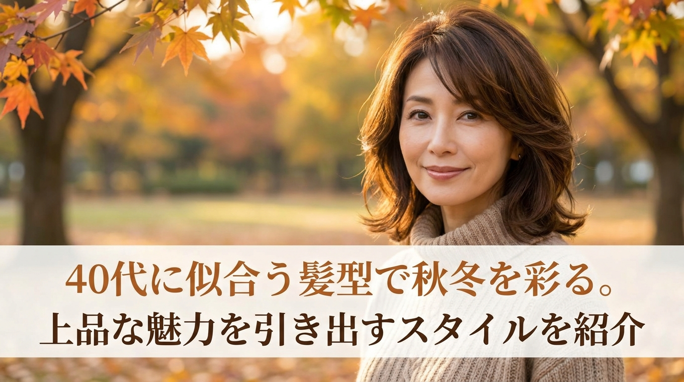 40代に似合う髪型で秋冬を彩る。上品な魅力を引き出すスタイルを紹介