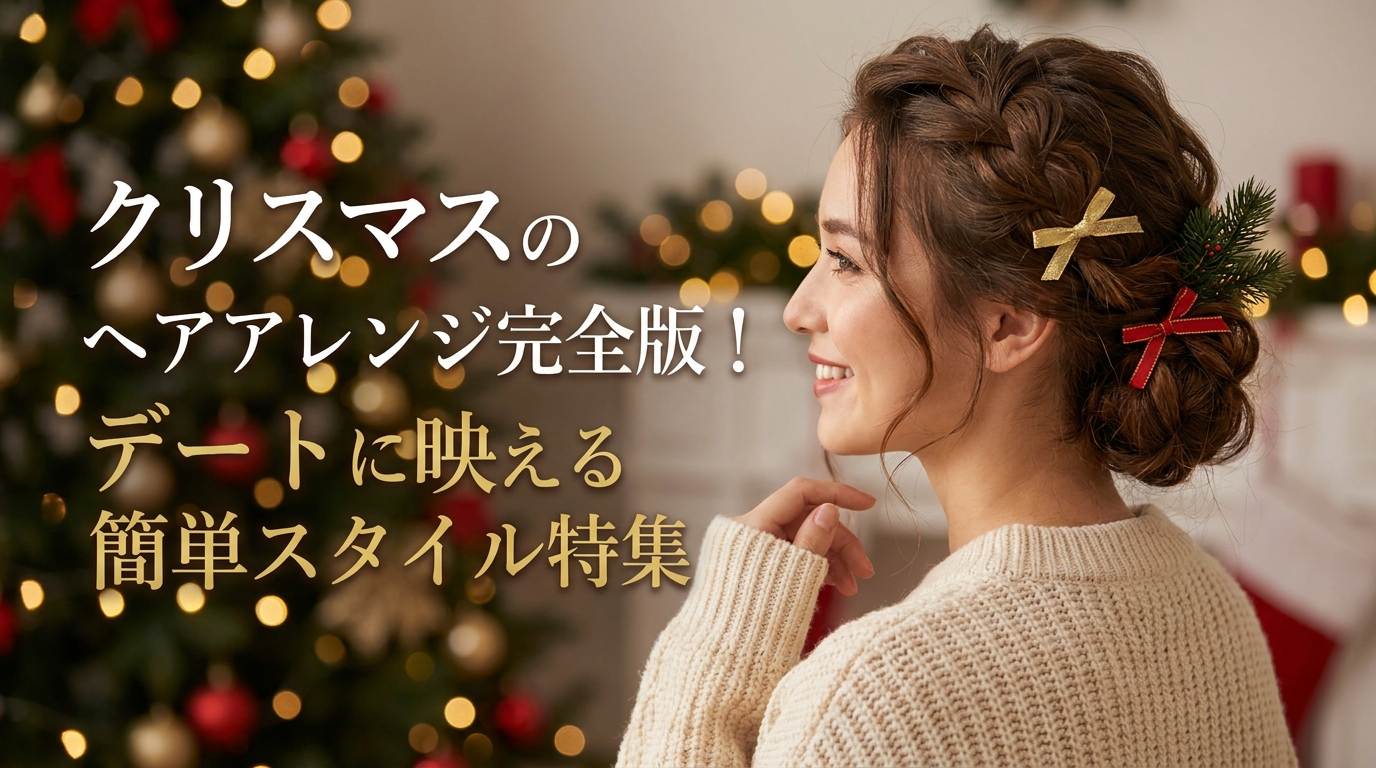 クリスマスのヘアアレンジ完全版！デートに映える簡単スタイル特集